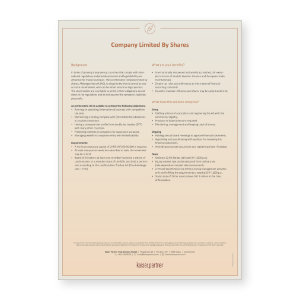 <h5>Company Limited By Shares</h5>