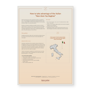 <h5>Residency in Italy</h5>