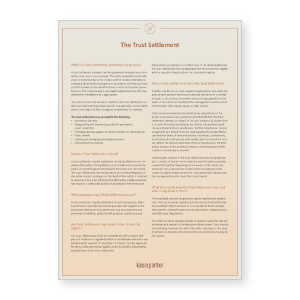 <h5>The Trust Settlement</h5>